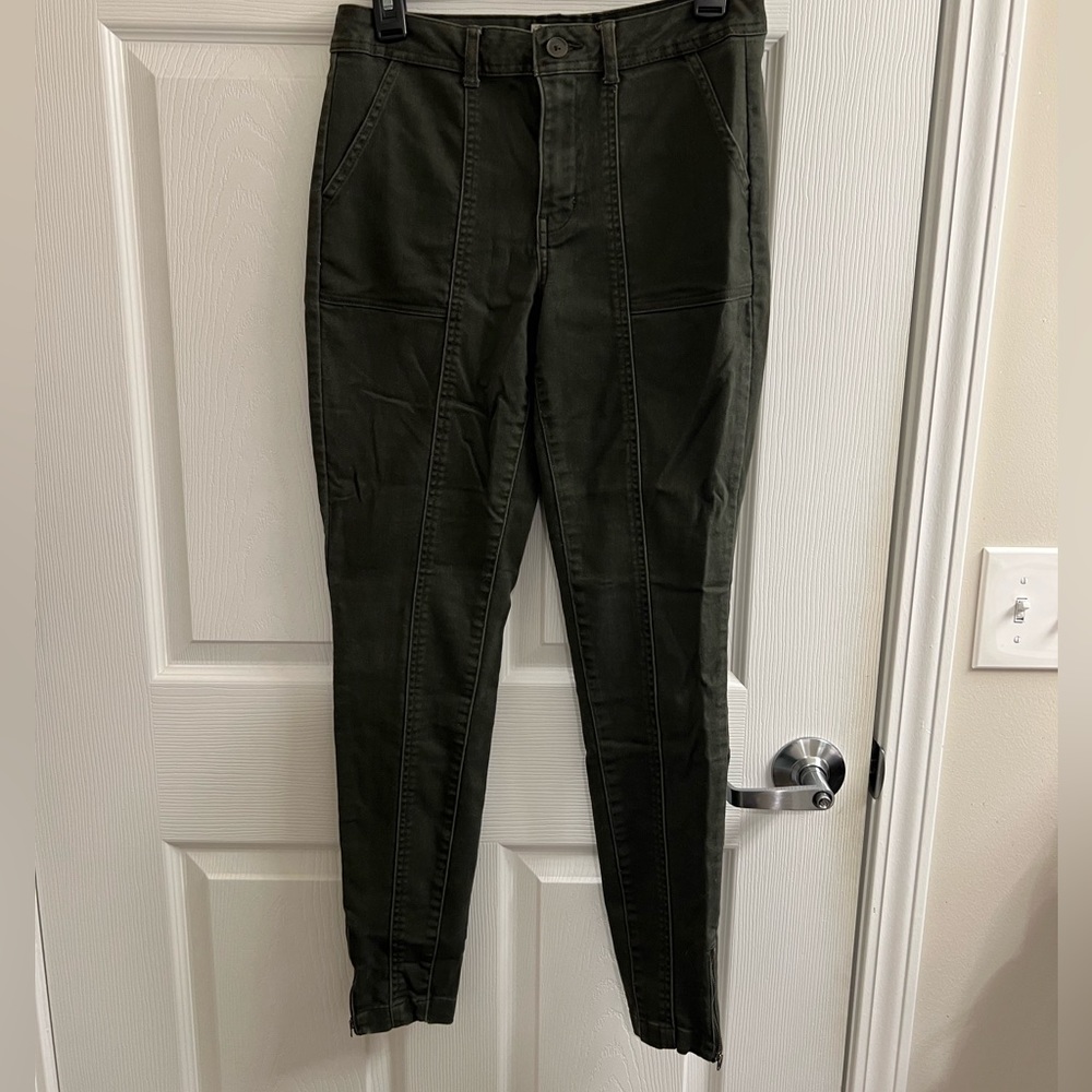 A New Day Stretch Pants with Zipper Detail on Legs